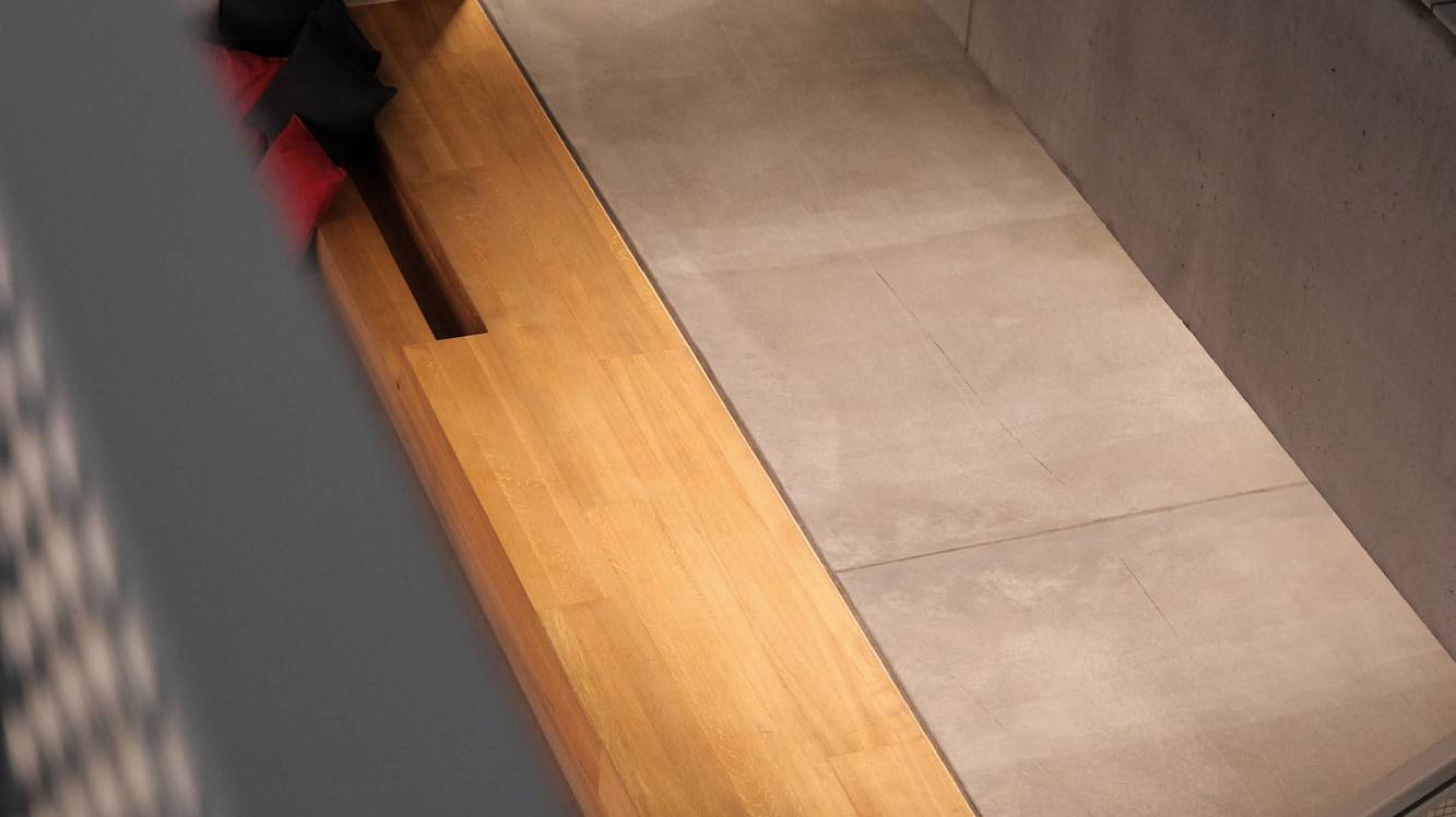 Detailaufnahme von einem Sichtestrich.