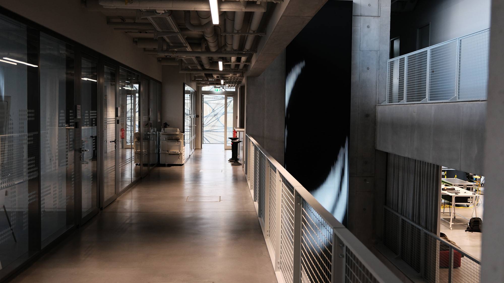 Sichtestrich auf einer großen Fläche in der Hochschule Reutlingen.